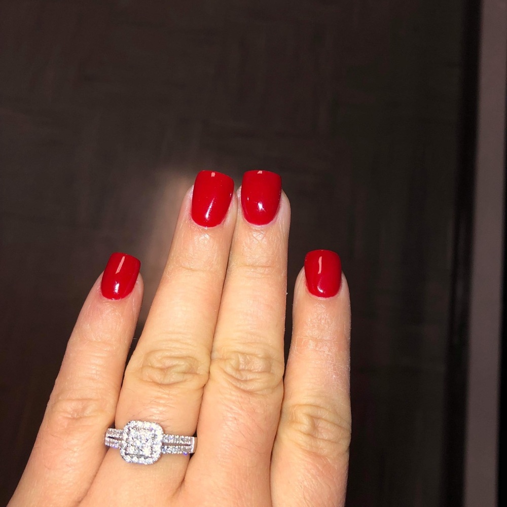 Wedding ring and band